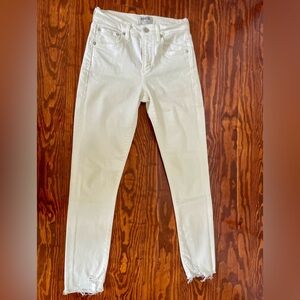 Agolde High Rise Stretch Skinny Jean - White, Size 24
